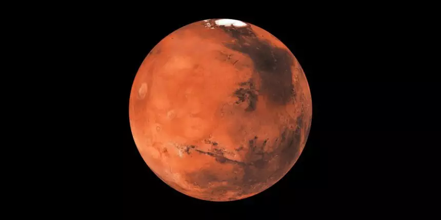 Mars red planet in space
